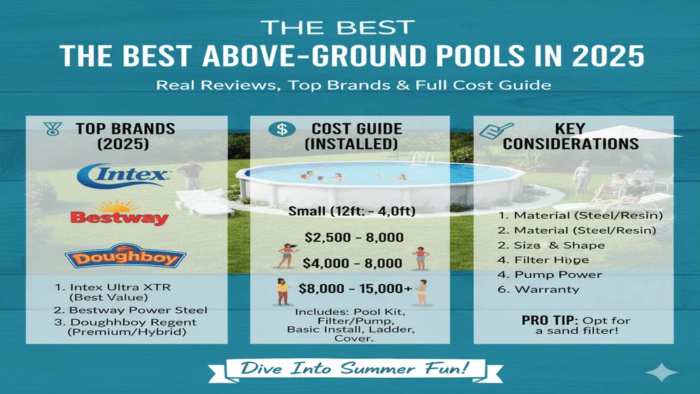 Best Above-Ground Pool in 2025 1 Best Above-Ground Pool in 2025 Real Reviews, Top Brands & Full Cost Guide